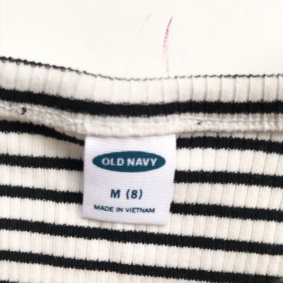 Old Navy NWT ribbed stripe tank top M(8Y) - Picture 4 of 5